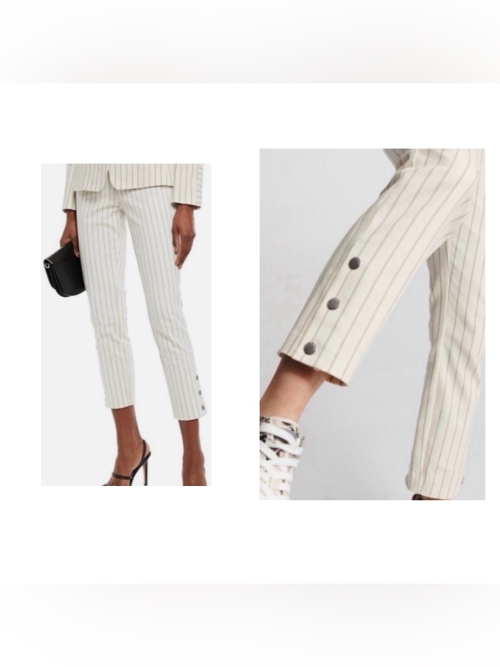 Rag & Bone Simone Pant Ivory with Stripe Size 4
